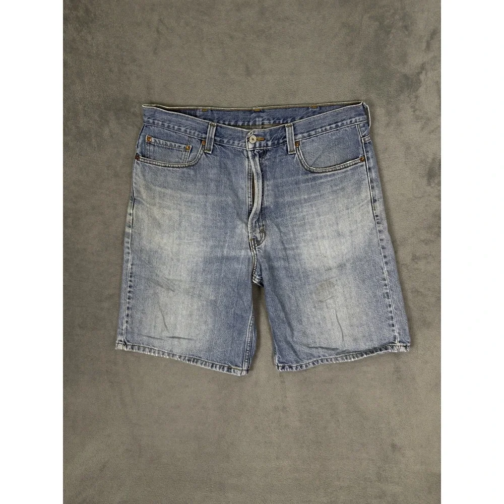 Levis Shorts Mens 38 Blue Light Wash Denim 550 Relaxed Baggy 10
